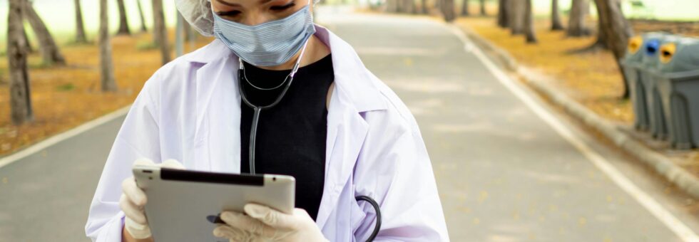 Scientist nurse doctor uniform work job caree occupation research looking natural leaf environment t